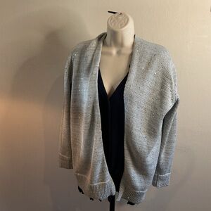 Olsen Europe grey sequined cardigan size medium